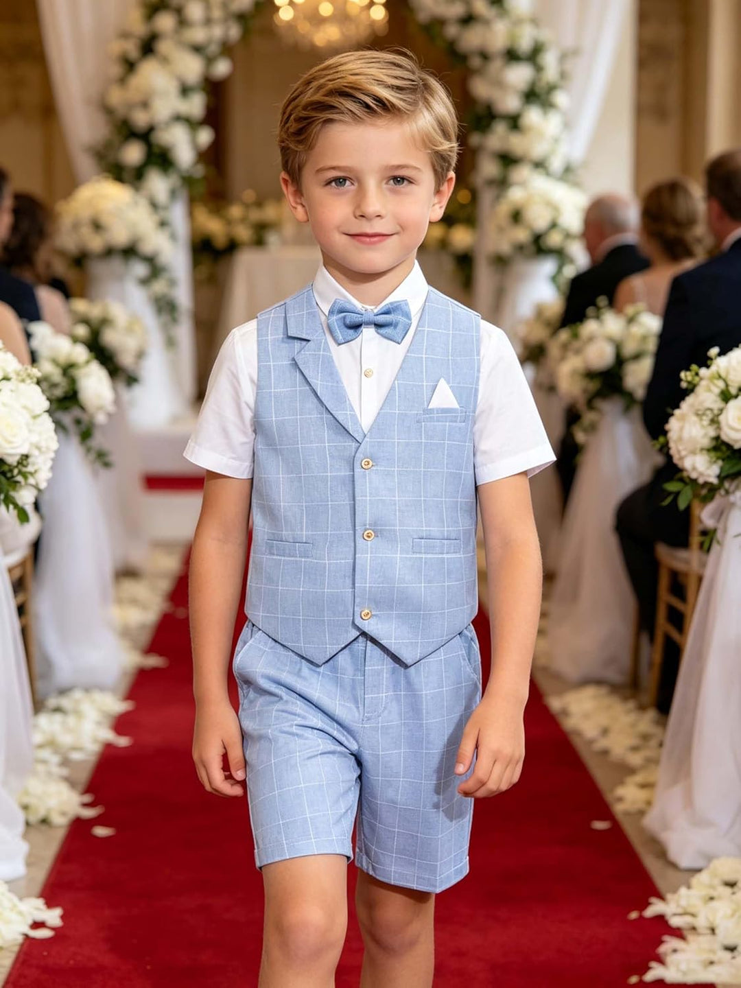 LOLANTA 4 STK Kleinkind Junge Sommerhochzeit Kinderanzug, Festliche Anzüge Westen Set für Kinder, So