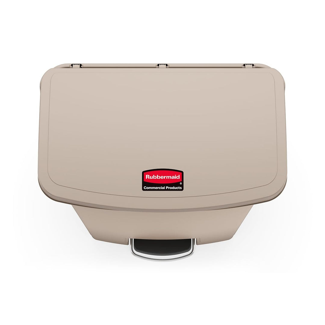 Rubbermaid Commercial Products Slim Jim 1883552 90 Litre Front Step Step-On Resin Wastebasket - Beig