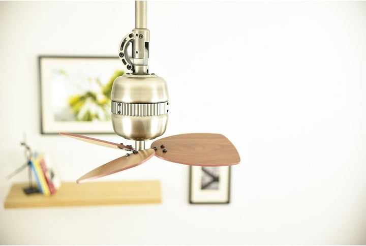 innovativer FN11156 Deckenventilator Toledo, Gehäusefarbe Zinn antik, Flügelfarbe Walnuss Zinn Antik