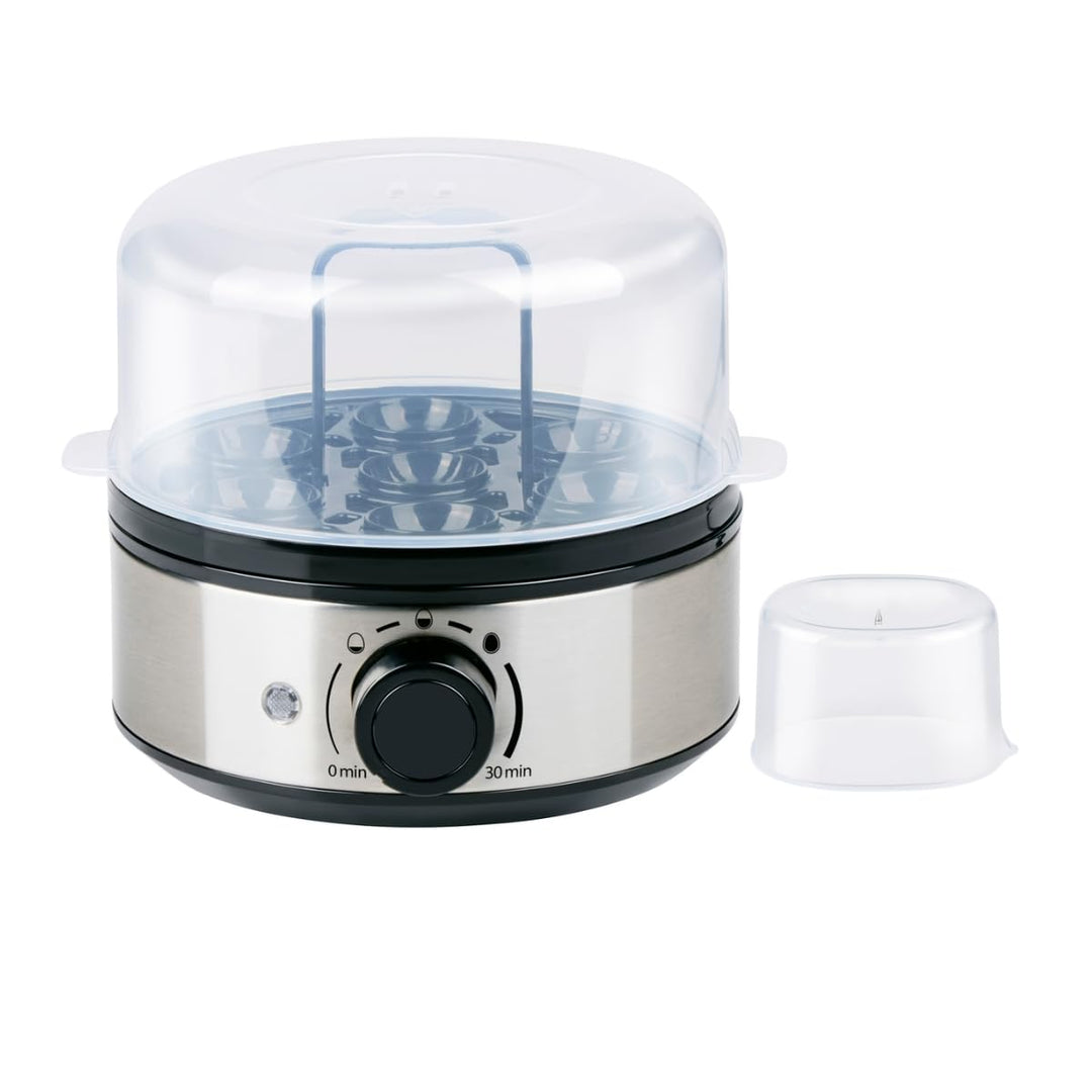 alpina Eierkocher 400W – Egg Cooker für 7 Eier – Eier Kocher mit Zeitschaltuhr und Messbecher – Edel