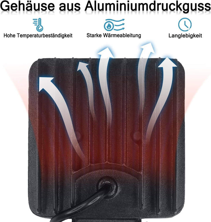 HENGMEI 48W LED Arbeitsscheinwerfer Reflektor Scheinwerfer Arbeitslicht LED Zusatzscheinwerfer Light