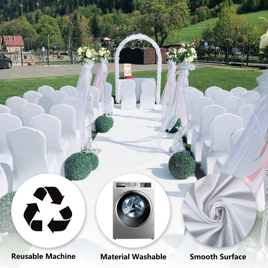 Kapwall Stuhlhussen, Spandex, dehnbar, waschbar, für Hochzeit, Party und Bankett, Blau, 12 Stück Bbl