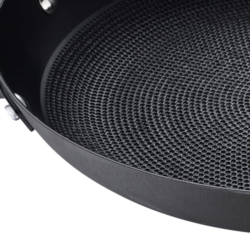MasterPRO Odín | Grillpfanne | Rundes Design 28 cm | Aus Gepresstem Eisen | Ergonomischer Akazienhol