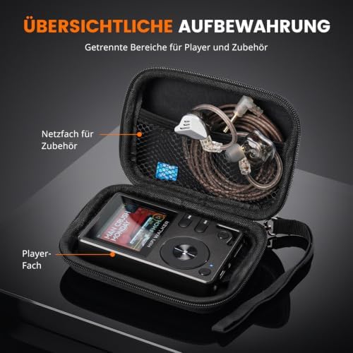 HIFI WALKER H2 MP3-Player 64GB + Schutztasche, Bluetooth 5.2