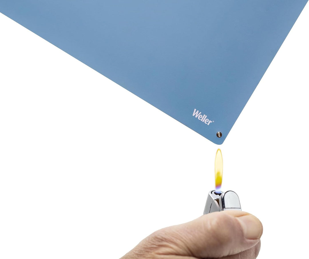 Weller T0051403699 Antistatische ESD Premium Tisch-Lötmatten Set, 900 x 600 mm, Blaue Lötmattensatz