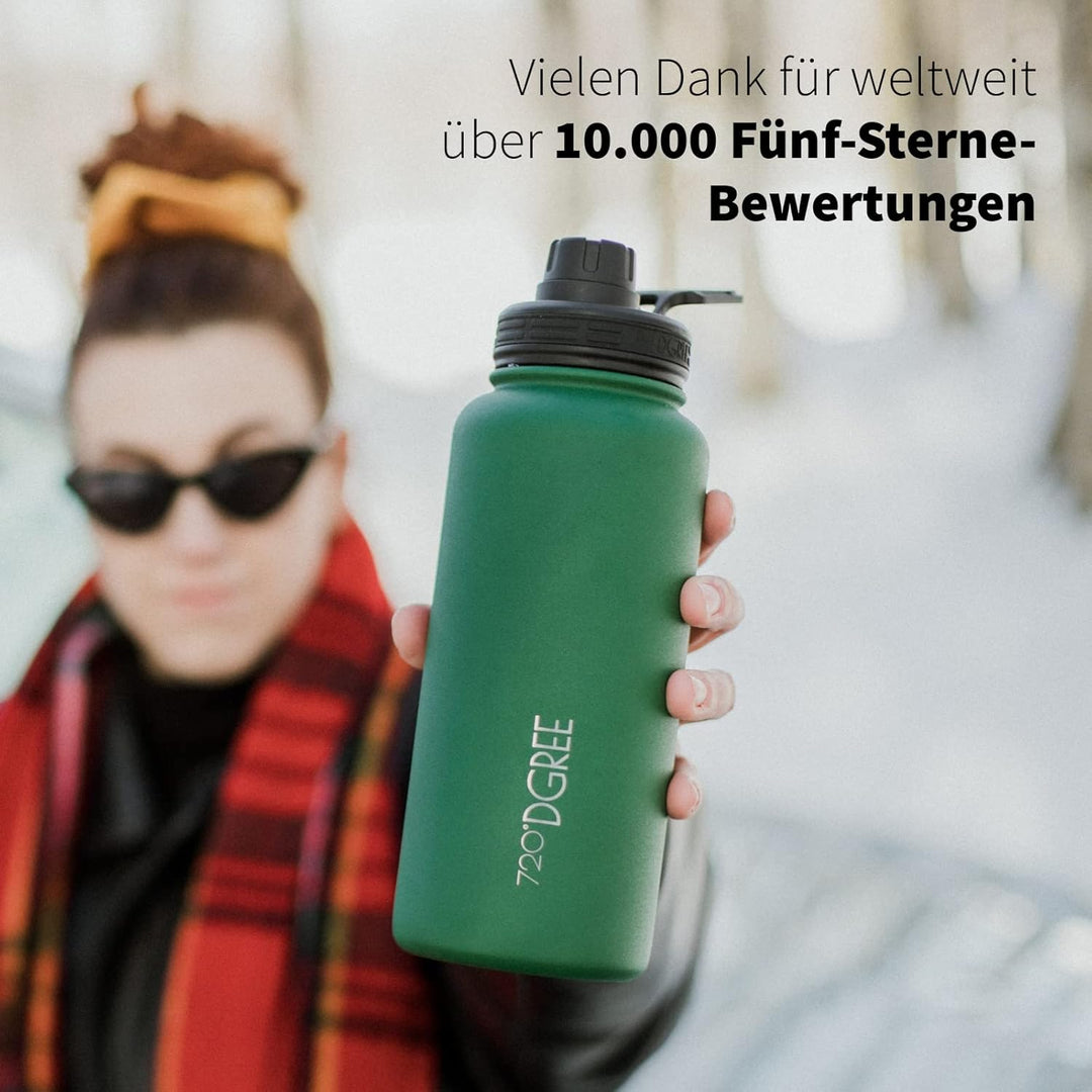 720°DGREE Edelstahl Trinkflasche “noLimit” - Auslaufsicher, Kohlensäure geeignet, BPA-Frei - Thermos