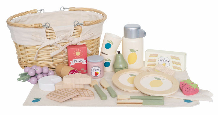 Jabadabado Holz Picknick Set für Kinder Picknickkorb Picnic in Provence