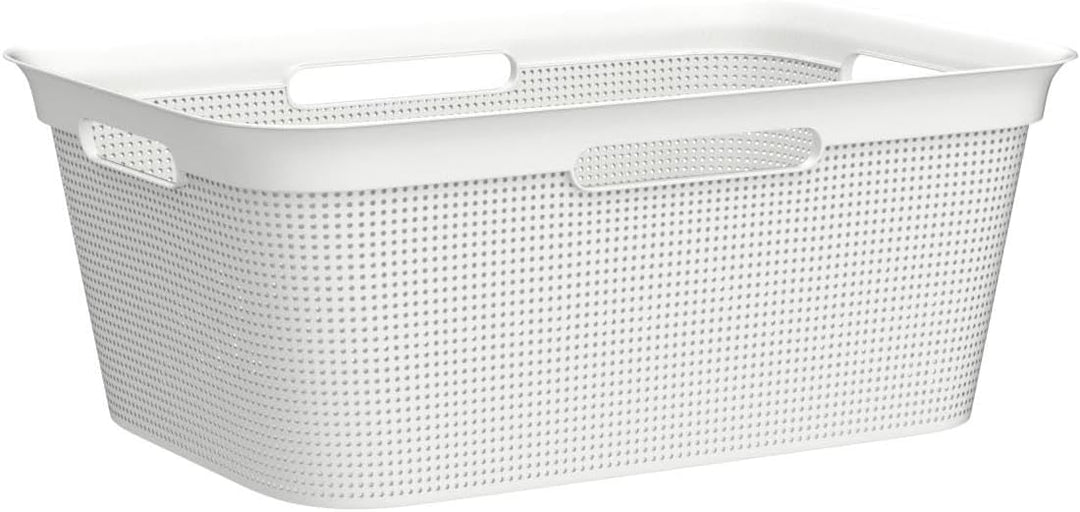 Rotho Brisen 4er-Set Wäschekorb 40l, Kunststoff (PP) BPA-frei, weiss, 4 x 40l, Weiss