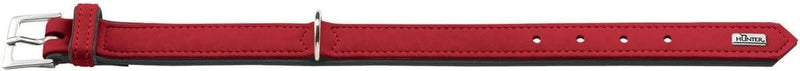 HUNTER SOFTIE Hundehalsband, Kunstleder, samtig, pflegeleicht, 40 (XS-S), rot rot 40 (XS-S), rot 40