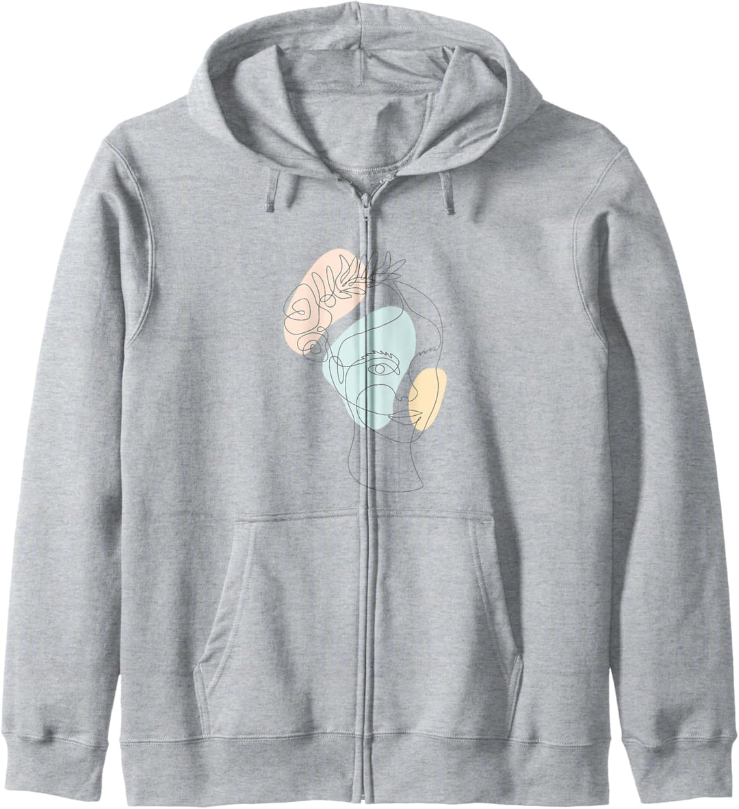 Line Art Aesthetic Face Minimalist Abstract Novelty Kapuzenjacke