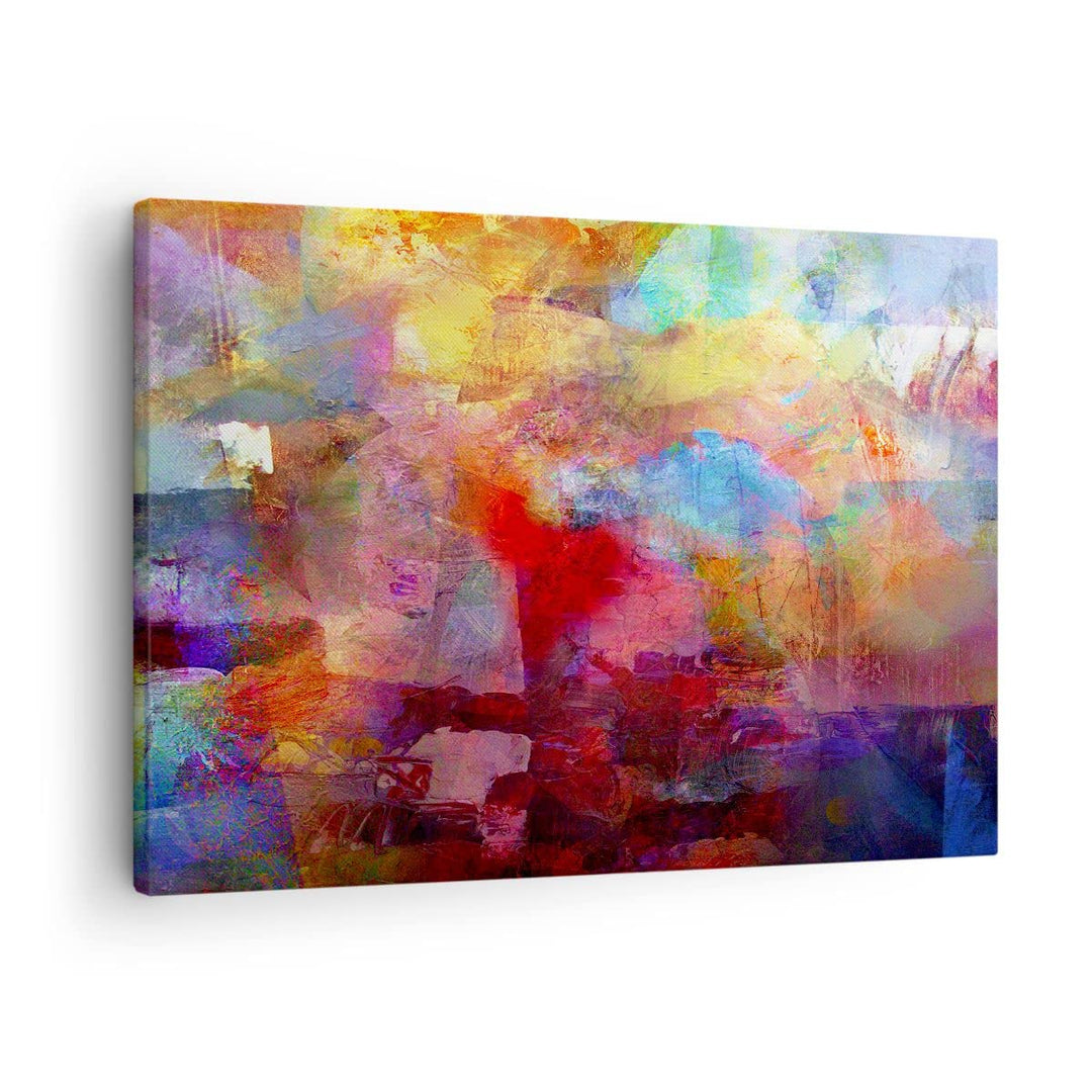 Bilder auf Leinwand Abstraktion modern Leinwandbild mit Rahmen 70x50cm Wandbilder Dekoration Wohnzim