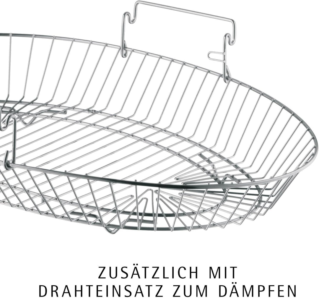 WMF Bräter mit Deckel backofengeeignet, 8,5l Bräter Induktion, Cromargan Edelstahl, Induktionsdeckel