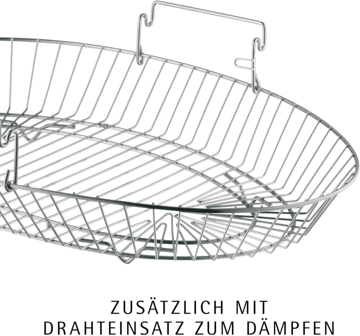WMF Bräter mit Deckel backofengeeignet, 8,5l Bräter Induktion, Cromargan Edelstahl, Induktionsdeckel