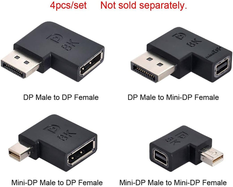 ChenYang CY Mini DP DisplayPort 1.4 8K 60hz auf DP DisplayPort Adapter Stecker auf Buchse 90 Grad Li