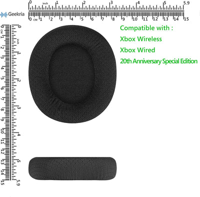 Geekria Ersatz-Ohrpolster aus Netzstoff für Microsoft Xbox, kabellos, Xbox-Stereo-Headset, 20. Jahre