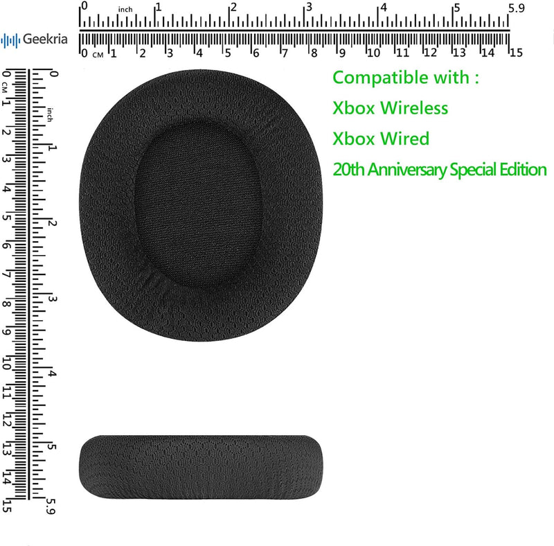 Geekria Ersatz-Ohrpolster aus Netzstoff für Microsoft Xbox, kabellos, Xbox-Stereo-Headset, 20. Jahre