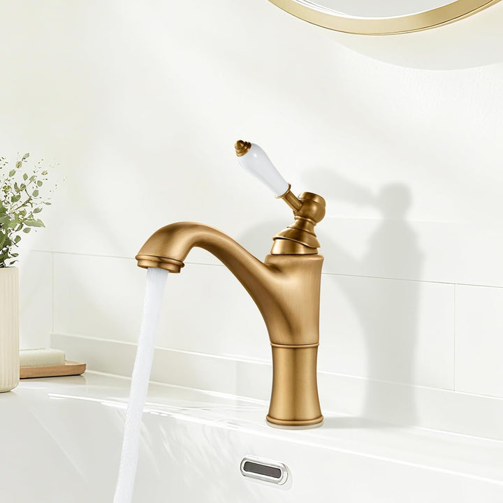 Wasserhahn Bad, Waschtischarmatur Mischbatterie Waschbecken Armaturen, Einhebel-Badezimmer mit Keram