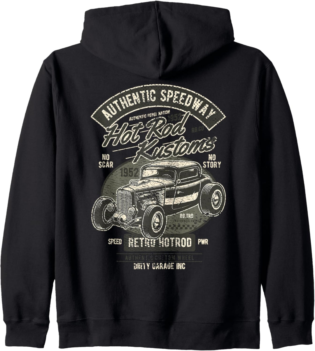 Vintage Hot-Rod Männer Oldtimer Kapuzenjacke