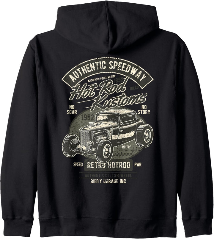 Vintage Hot-Rod Männer Oldtimer Kapuzenjacke