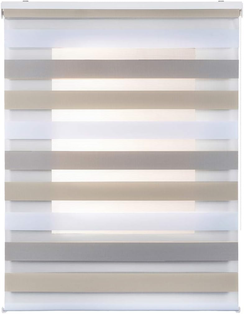 Doppelrollo Fensterrollo lichtdurchlässig & verdunkelnd Duo Rollo ideal für Innenräume Sonnenschutzr