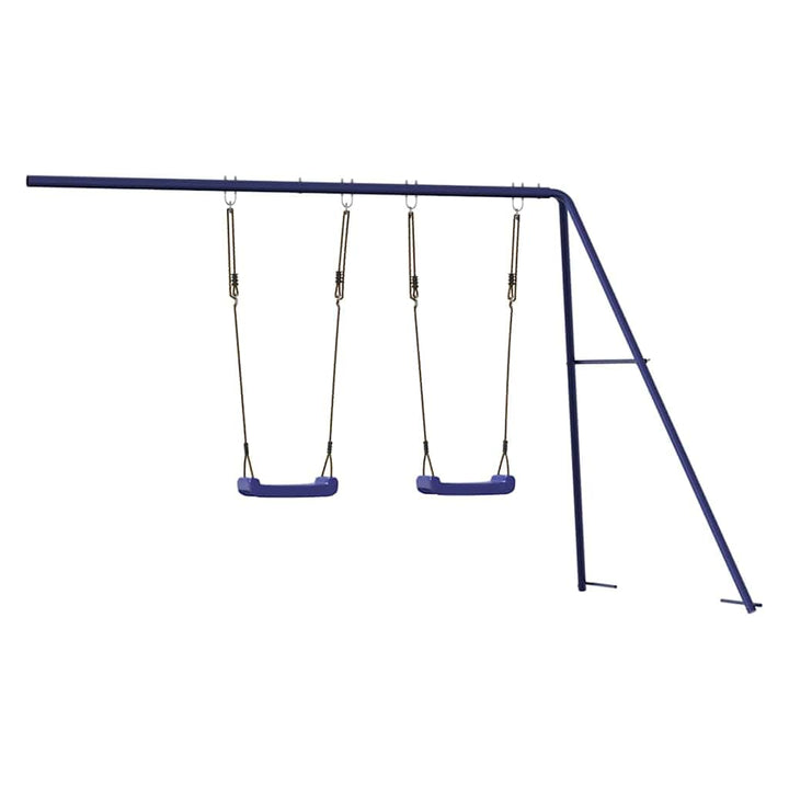 Spielturm mit Rutsche und Schaukel Blau Polypropylen Garten Outdoor Kinder ab 3 Jahren, robustes Kle