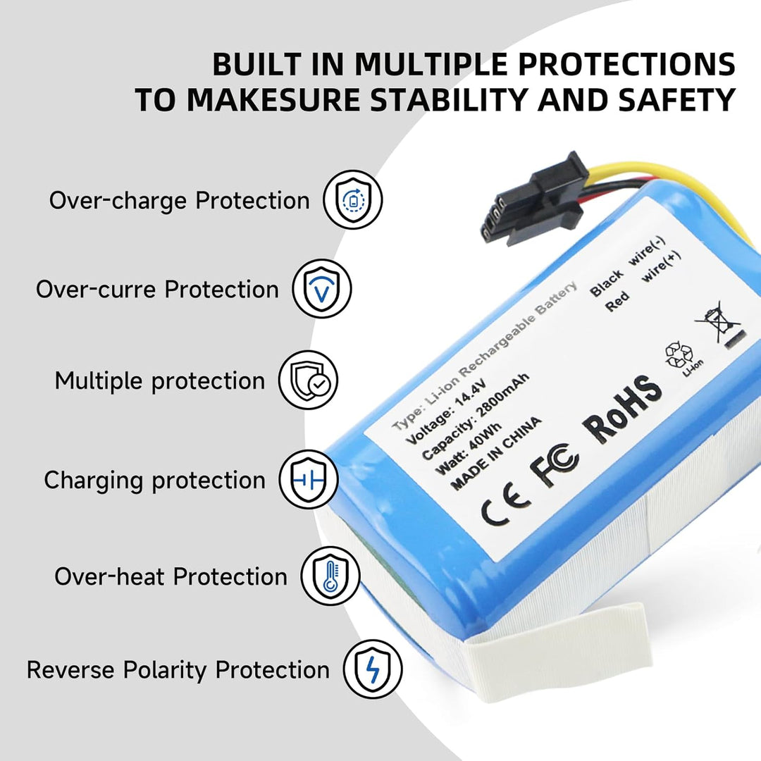 K KYUER Saugroboter Akku Kompatibel mit AIRROBO P10 Roboter Vacuum Cleaner Staubsauger Roboter Batte