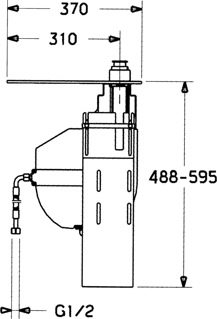 Hansa 530603 Rollbox Einbaukörper für Fliesenrandmontage