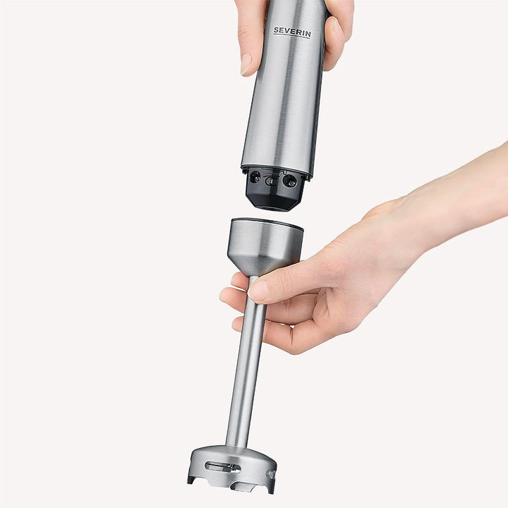 SEVERIN Stabmixer zum Pürieren und Zerkleinern, Mixstab mit 4-Klingen-Edelstahlmesser, abnehmbarer P