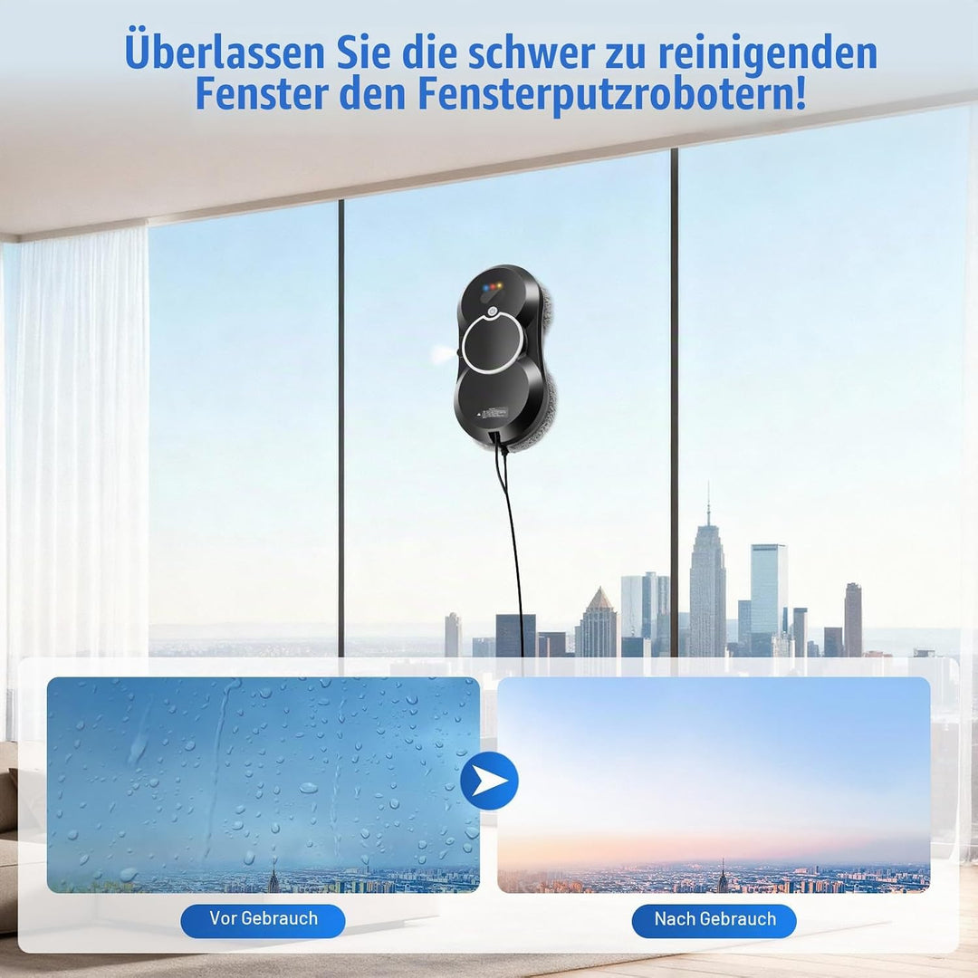 Fensterputzroboter Automatischer Fensterreinigungsroboter Fensterroboter Mit Wasserstrahl,Automatisc