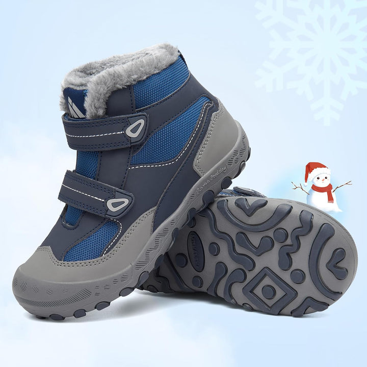 Mishansha Kinder Outdoor Winterschuhe Warm Gefüttert Winterstiefel, Gr.24-38 38 EU Denim Blau, 38 EU