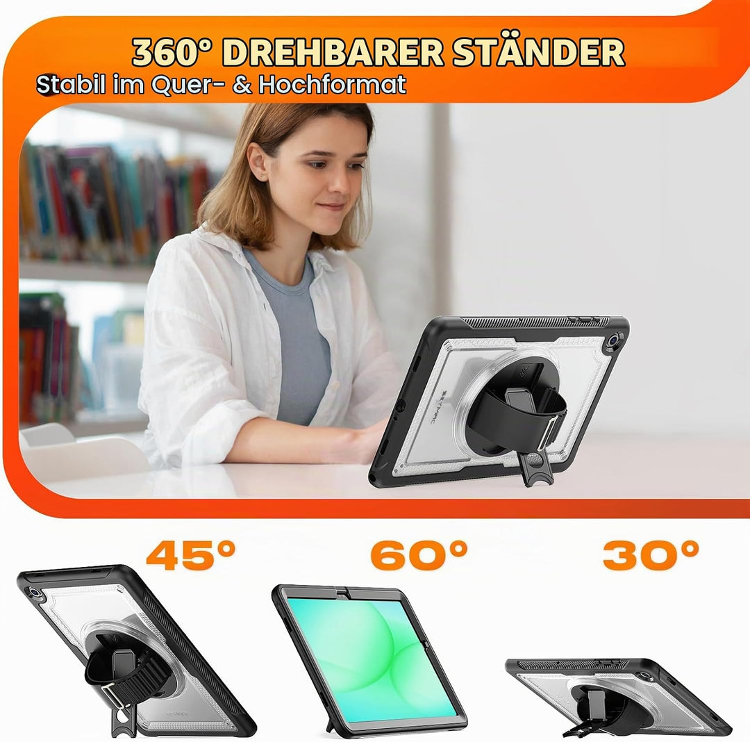 SEYMAC stock Hülle für Samsung Galaxy Tab A9 Plus/ A9+ 11 Zoll 2023, Stossfeste Robuste Hülle mit Di