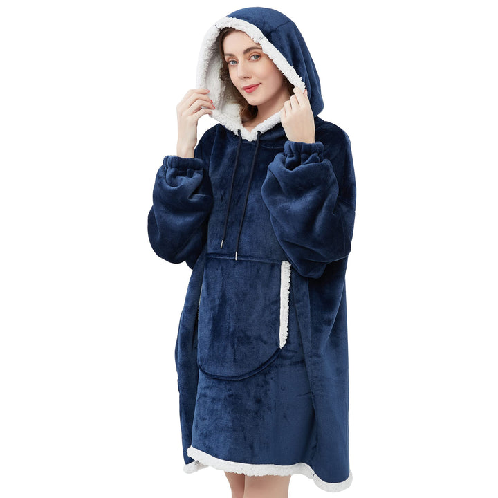 Viviland Pullover Damen & Herren Hoodie Sweatshirt, grosser und Warmer Hausanzug für Erwachsene Navy