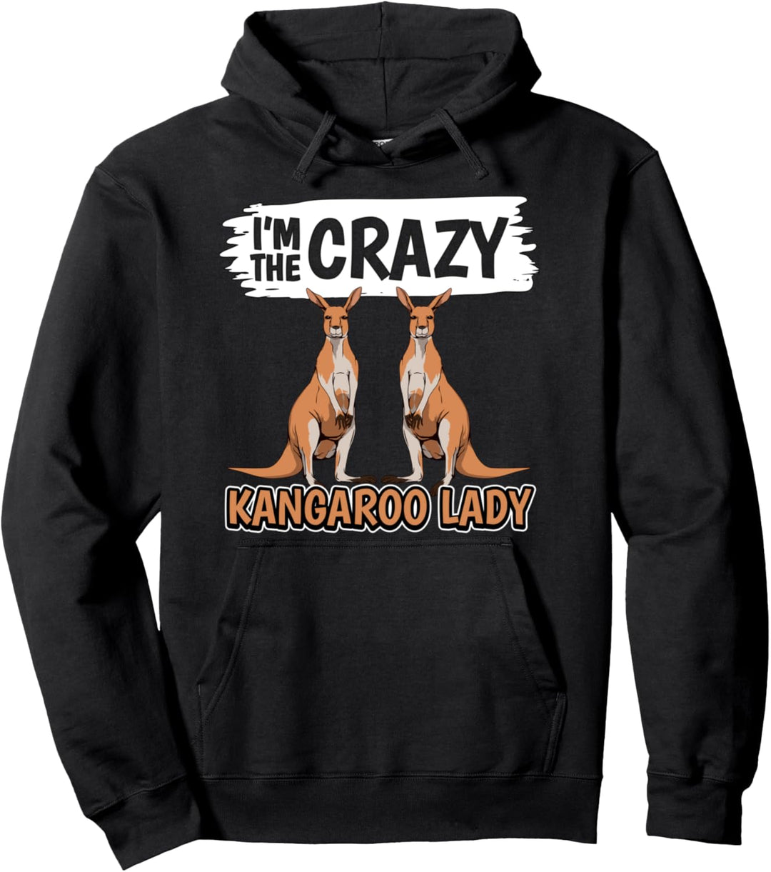 Damen I'm The Crazy Kangaroo Lady Känguru Pullover Hoodie