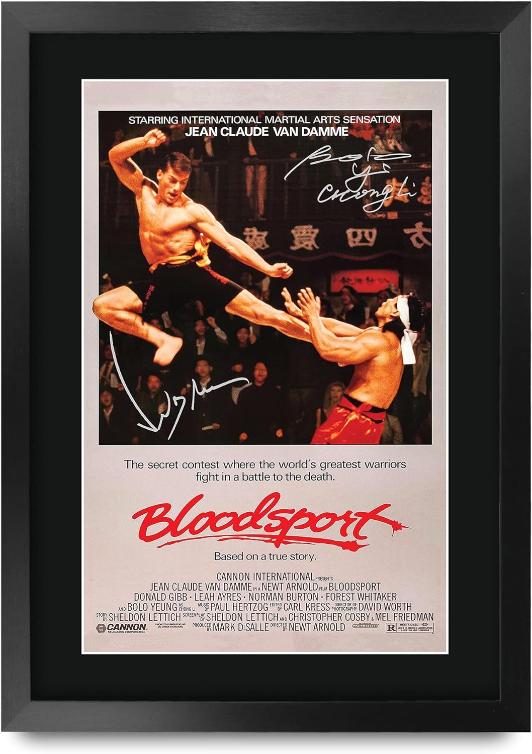 HWC Trading A3 FR Bloodsport Der Cast Jean-Claude Van Damme Geschenke Printed Poster Autogramm Bild