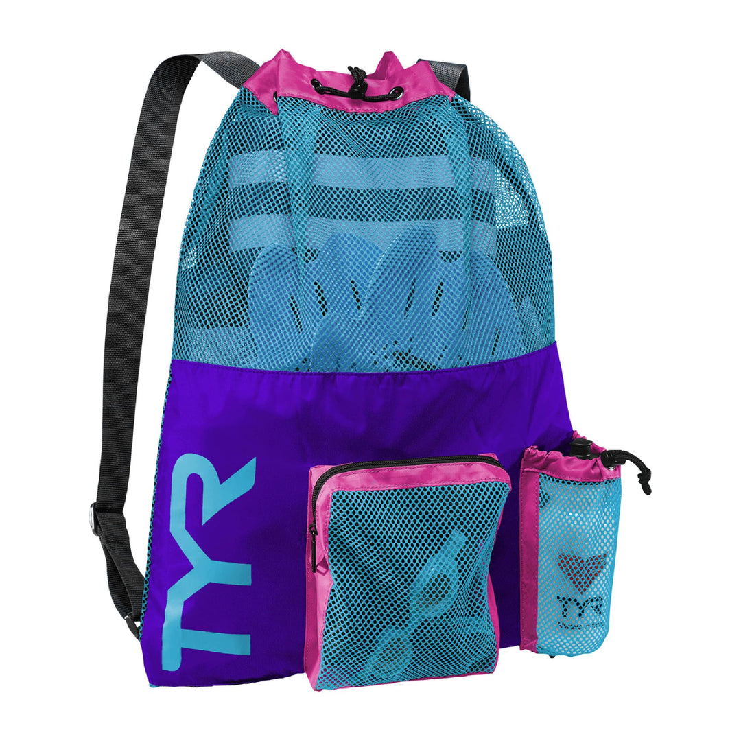 TYR Unisex Big Mesh Mummy Bckpk Big Mesh Mummy Bckpk (1er Pack) Einheitsgrösse Purple/Blue/Pink, Ein