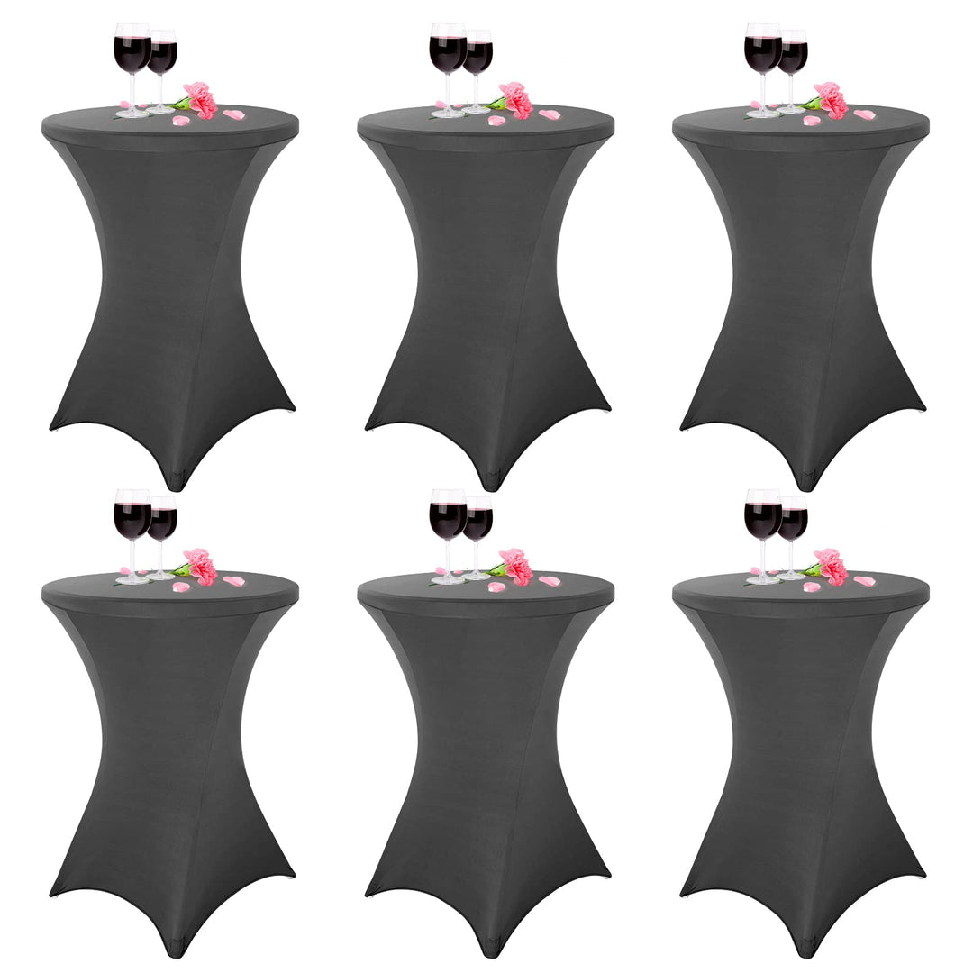 Pesonlook 6er-Set Stretch Stehtisch Husse für Bistrotisch Ø 80-85 cm Elegante,Verstärkung im Fussber
