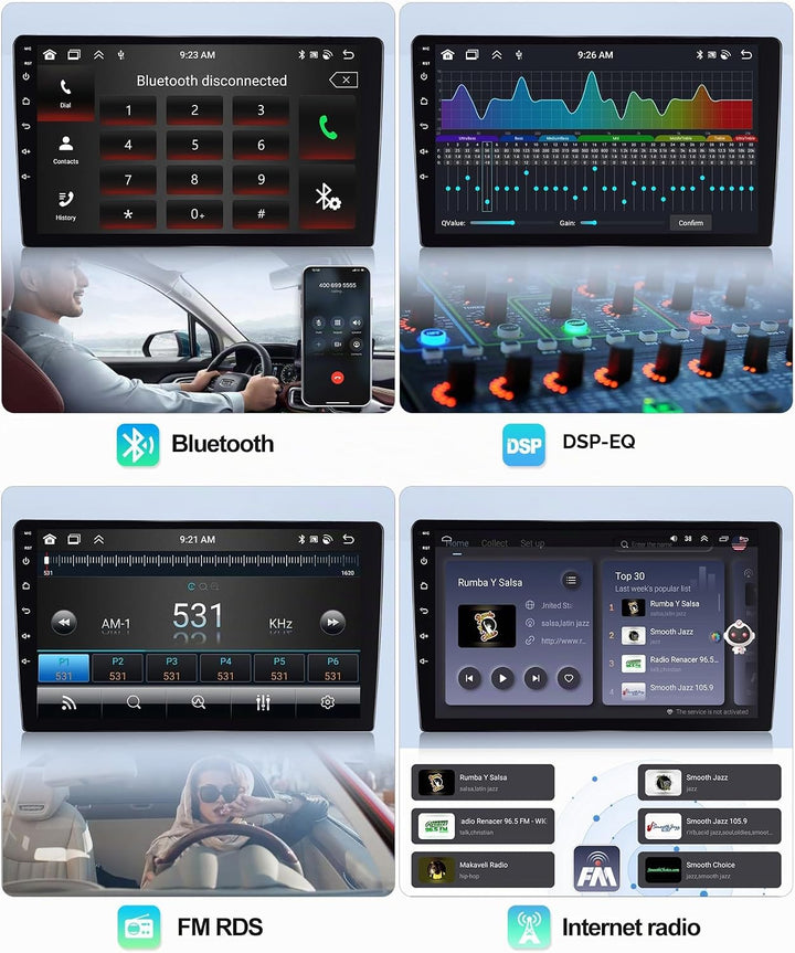 CAMECHO 4+64G 8-Kern 10 Zoll Autoradio für Suzuki Swift 2005-2010 mit HD Touchscreen, Android 13 Wir