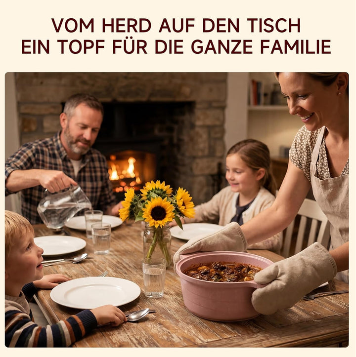JEETEE Familie Topfsets Pfannenset 23-Teilig, Antihaft-Granit Topf und Pfannenset, Topfset Induktion
