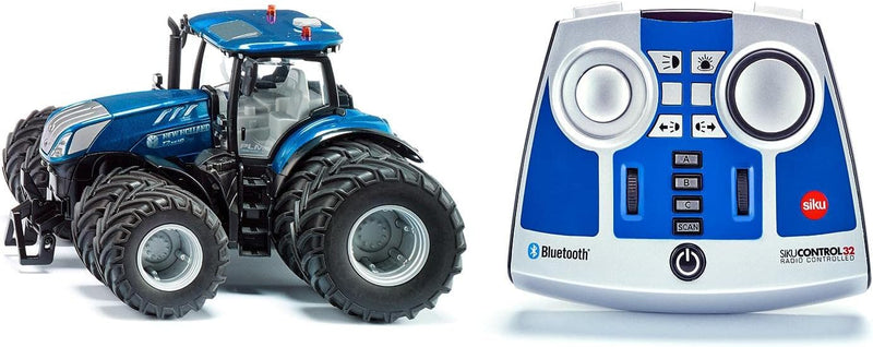 siku 6739, New Holland T7.315 Traktor, 1:32, Blau, Metall/Kunststoff, Ferngesteuert, Inkl. Bluetooth