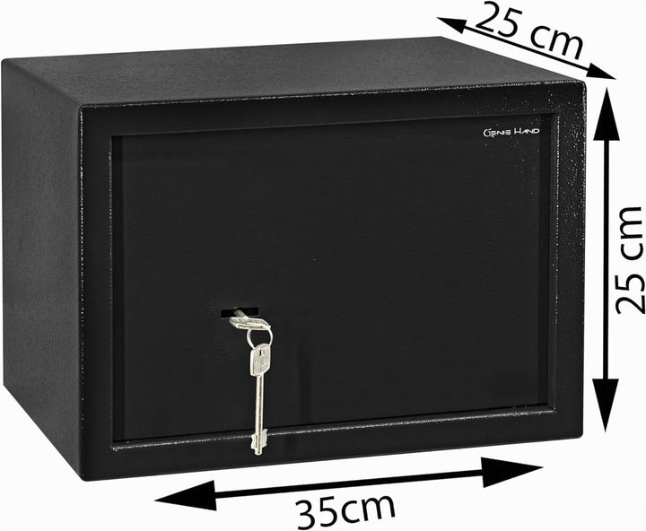 Genie Hand | Mechanische Möbeltresor für Zuhause mit Schlüssel, Tresor Safe – Doppelbartschloss Larg