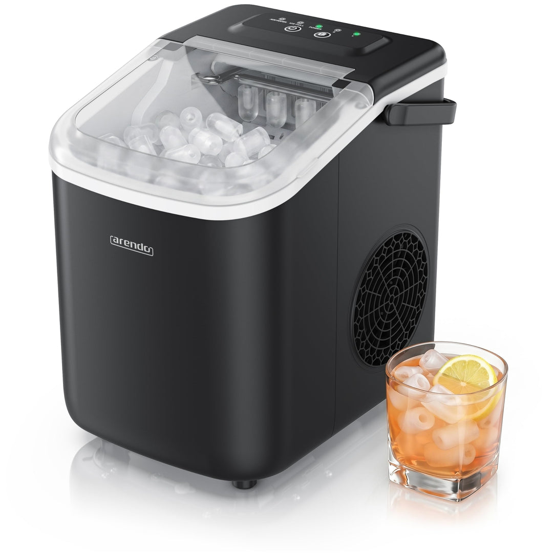 Arendo - Eiswürfelmaschine klein – max. 12 kg Eis pro Tag – 2 Grössen grosse Würfel und kleine Würfe