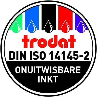 Trodat Professional 5117 Selbstfärbender Stempel mit Datum und 12 einstellbaren deutschen Texten, Dr