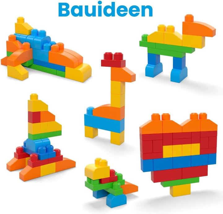MEGA Bloks CNM43 - Bausteinebeutel, Deluxe 150 Teile, bunt, Spielzeug ab 1 Jahr Gebäude Tasche Einze