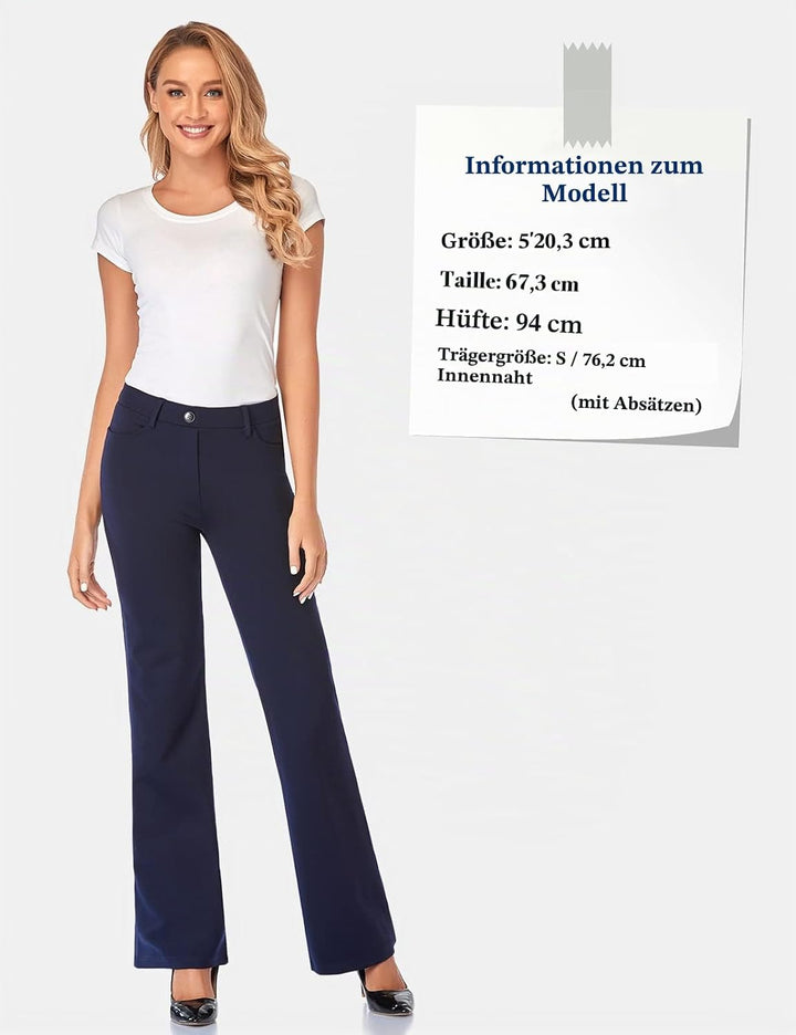 Tapata Damen 71cm/76cm/81cm/86cm Bootcut Stretch-Hose mit 4 Taschen, Tall/Lang/Regulär/Petite Für Bü