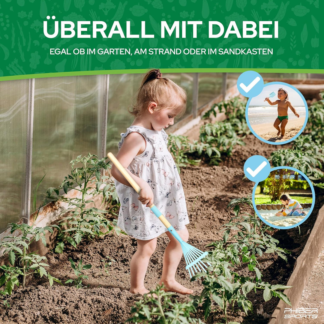 Schubkarre Kinder + Gartenwerkzeug Kinder aus Metall - Kinderschubkarre mit Gartenwerkzeug: Schaufel
