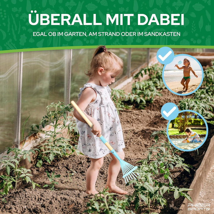 Schubkarre Kinder + Gartenwerkzeug Kinder aus Metall - Kinderschubkarre mit Gartenwerkzeug: Schaufel