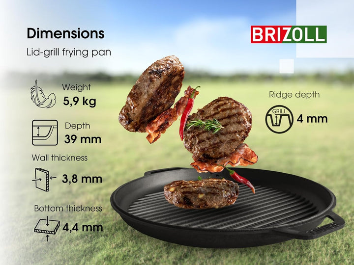 Brizoll Gusseisen Topf Kasan Wok Grill Kazan