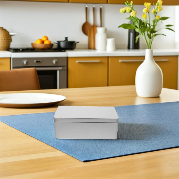 Zerodeko Blechschachtel Mit Deckel Rechteckige Weissblechdose Teedose Für Teebeutel Aufbewahrungsbox