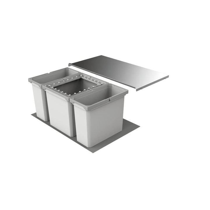 Naber Cox® Box 2T 800-3. Abfallsammler, hellgrau.