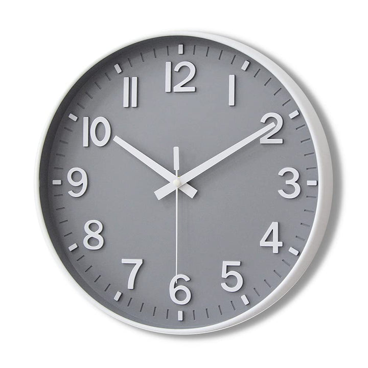 HZDHCLH 30cm Lautlos Wanduhr Schleichende Sekunde mit Arabisch Ziffer ohne Ticken für Dekoration Woh